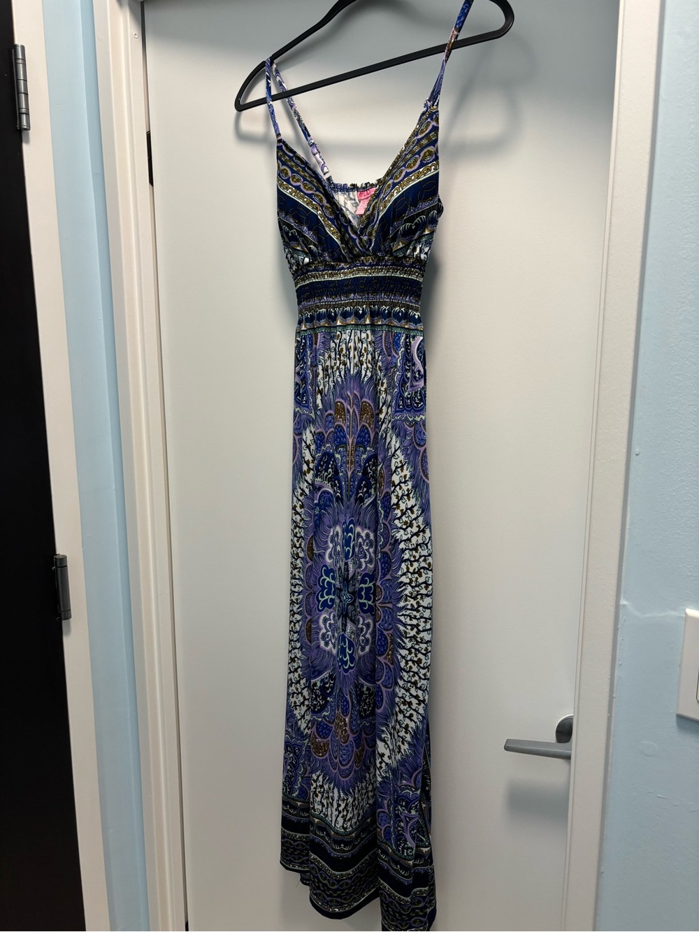 Purple Paisley Print Strappy Top